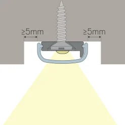 Profiili LED-nauhalle Hide-a-lite Art Slim 2m valkoinen