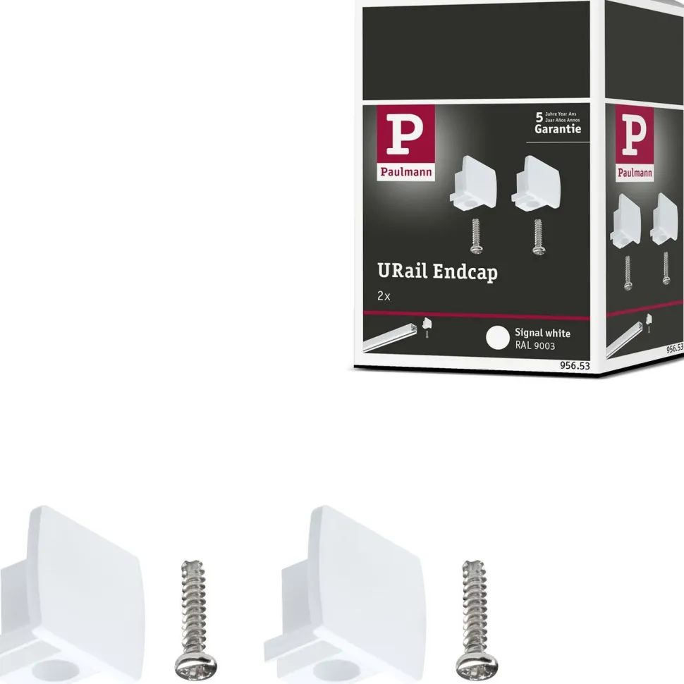 Päätykappaleet Paulmann URail 13x21mm pari valkoinen