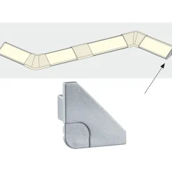 Päätypala LED-profiiliin Paulmann Delta, 2kpl, matta-alumiini