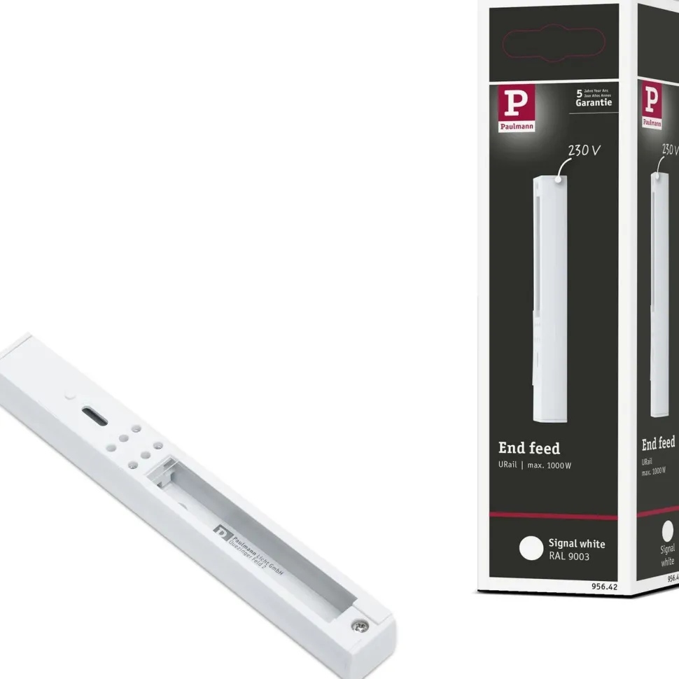 Päätysyöttömoduuli Paulmann URail 161x18mm max. 1000W valkoinen