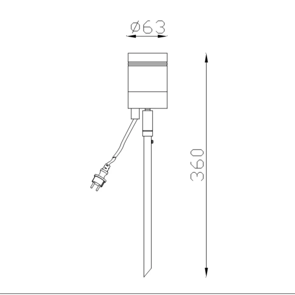 Puutarhaspottivalaisin Lucide Arne-LED Ø6.3 cm 1x5W IP44 satiinikromi