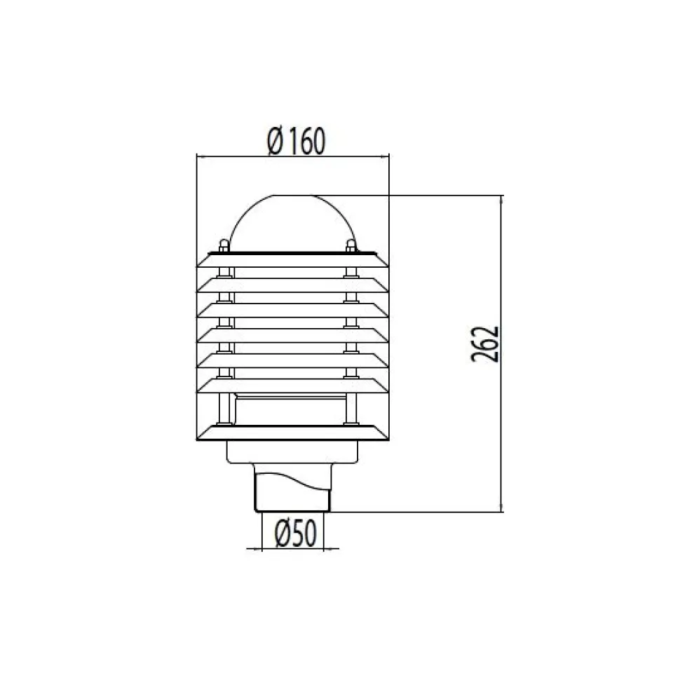 Pylväsmajakka Averia AVGP05M Ø 160x262 mm musta