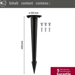 Pylväsvalaisimen maapiikki Paulmann, antrasiitti