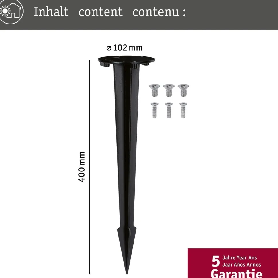 Pylväsvalaisimen maapiikki Paulmann, antrasiitti