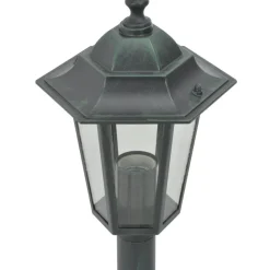 Pylväsvalaisimet 6 kpl e27 110 cm alumiini tummanvihreä