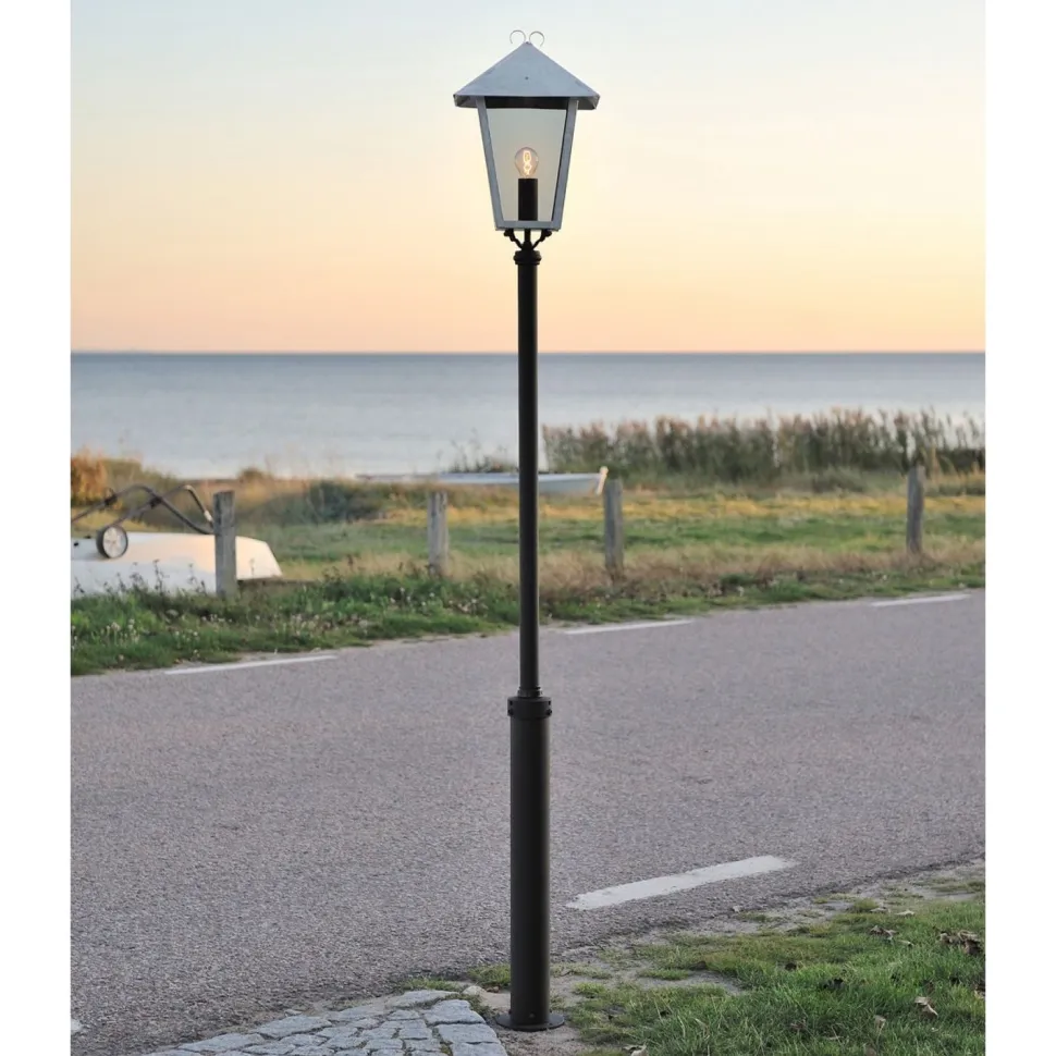 Pylväsvalaisin Konstsmide Benu 437-320 360x360x2540 mm sinkitty teräs/musta