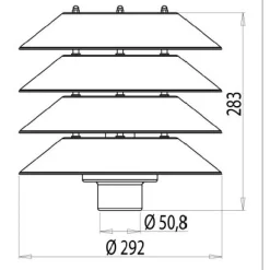 Pylväsvalaisin Käpy AT101ALV Ø 292x283 mm valkoinen