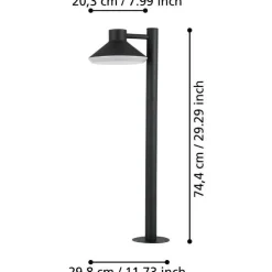 Pylväsvalaisin Eglo Ninnarella 74.5cm, musta/valkoinen