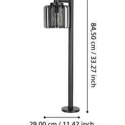 Pylväsvalaisin Eglo Selinus 84.5cm, musta