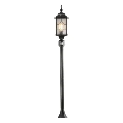 Pylväsvalaisin Konstsmide Milano 7249-759 160x160x1310 mm liiketunnistimella mustahopea
