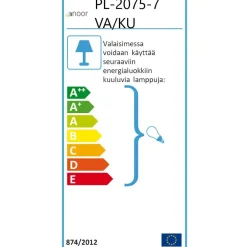 Pylväsvalaisin Noor Kello Ø240x1760 mm valkoinen/kulta
