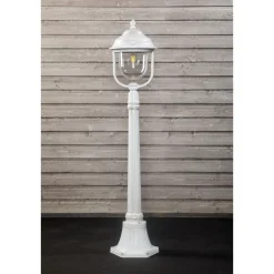 Pylväsvalaisin Noor Kello Ø240x1140 mm valkoinen/kulta