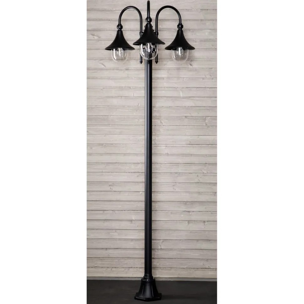 Pylväsvalaisin Noor Trumpetti 2350x735 mm 3-osainen musta