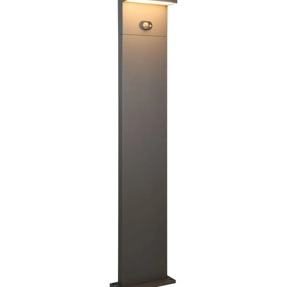 Pylväsvalaisin Trio Blyde 60cm, aurinkokenno/hybridi, ladattava, liike- ja hämärätunnistin, antrasiitti
