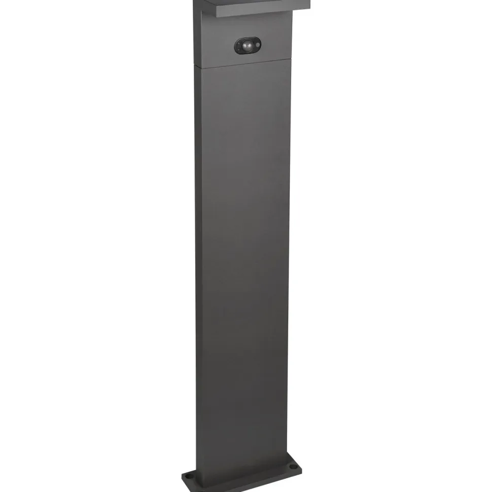 Pylväsvalaisin Trio Blyde 60cm, aurinkokenno/hybridi, ladattava, liike- ja hämärätunnistin, antrasiitti