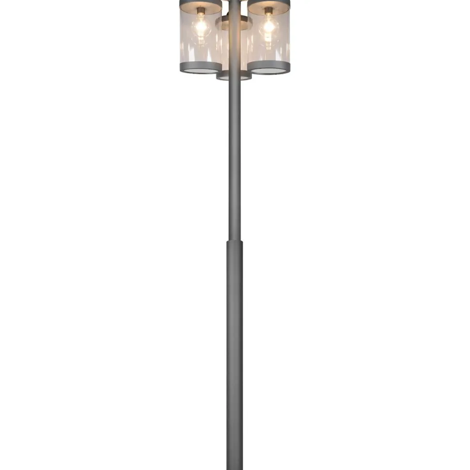 Pylväsvalaisin Trio Sambesi 240cm 3xE27 hämärätunnistin rustiikki