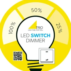 Pyöreä LED-plafondi Trio Camillus Ø40 cm valkoinen IP44