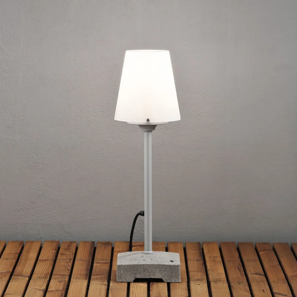 Pöytä-/lattiavalaisin Konstsmide Lucca 453-300 Ø 180x590 mm harmaa/opaali