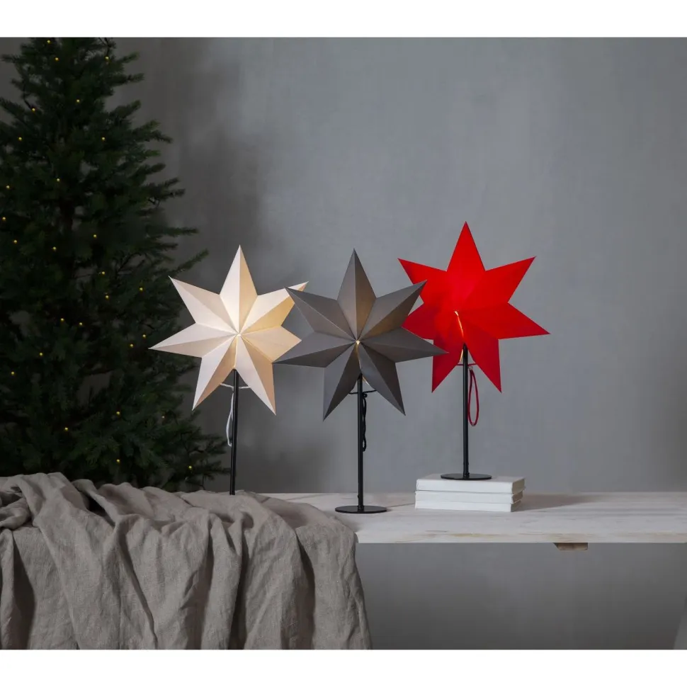 Pöytätähti Star Trading Mixa 34x50 cm valkoinen
