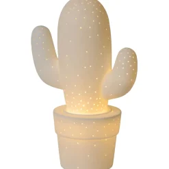 Pöytävalaisin Lucide Cactus Ø20 cm valkoinen