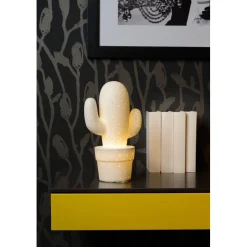 Pöytävalaisin Lucide Cactus Ø20 cm valkoinen