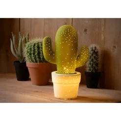 Pöytävalaisin Lucide Cactus Ø20 cm vihreä