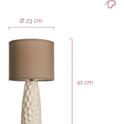 Pöytävalaisin Paulmann Pauleen Fancy Sculpt 41cm E14 max. 20W taupe/kerma