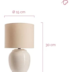 Pöytävalaisin Paulmann Pauleen Lovely Charm Ø15x30cm E14 max. 20W beige/kerma