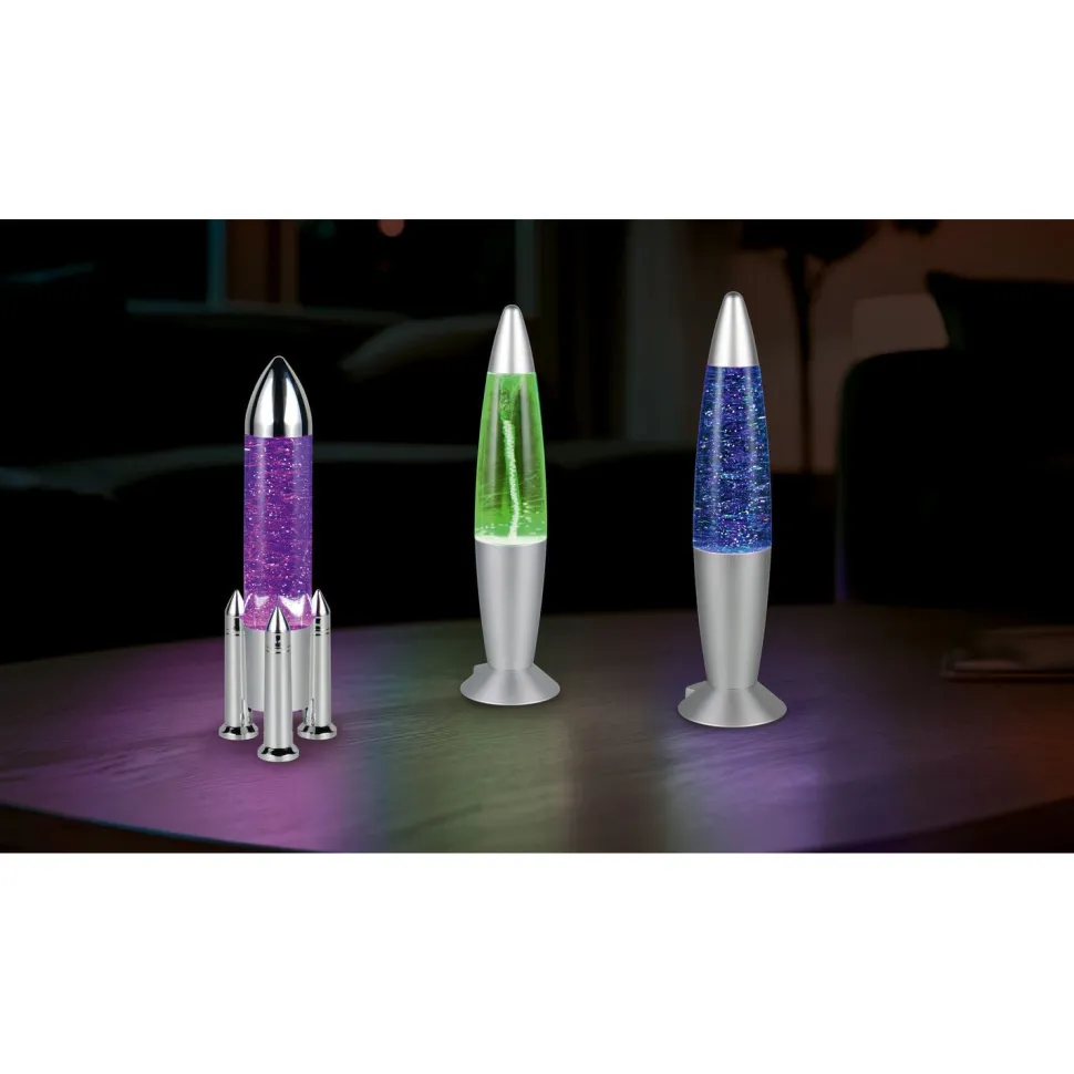Pöytävalaisin Trio Holly 34.5cm LED RGB titaani