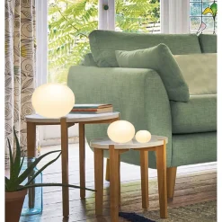 Pöytävalaisin Aneta Lighting Globus Ø 130x100 mm opaalilasi