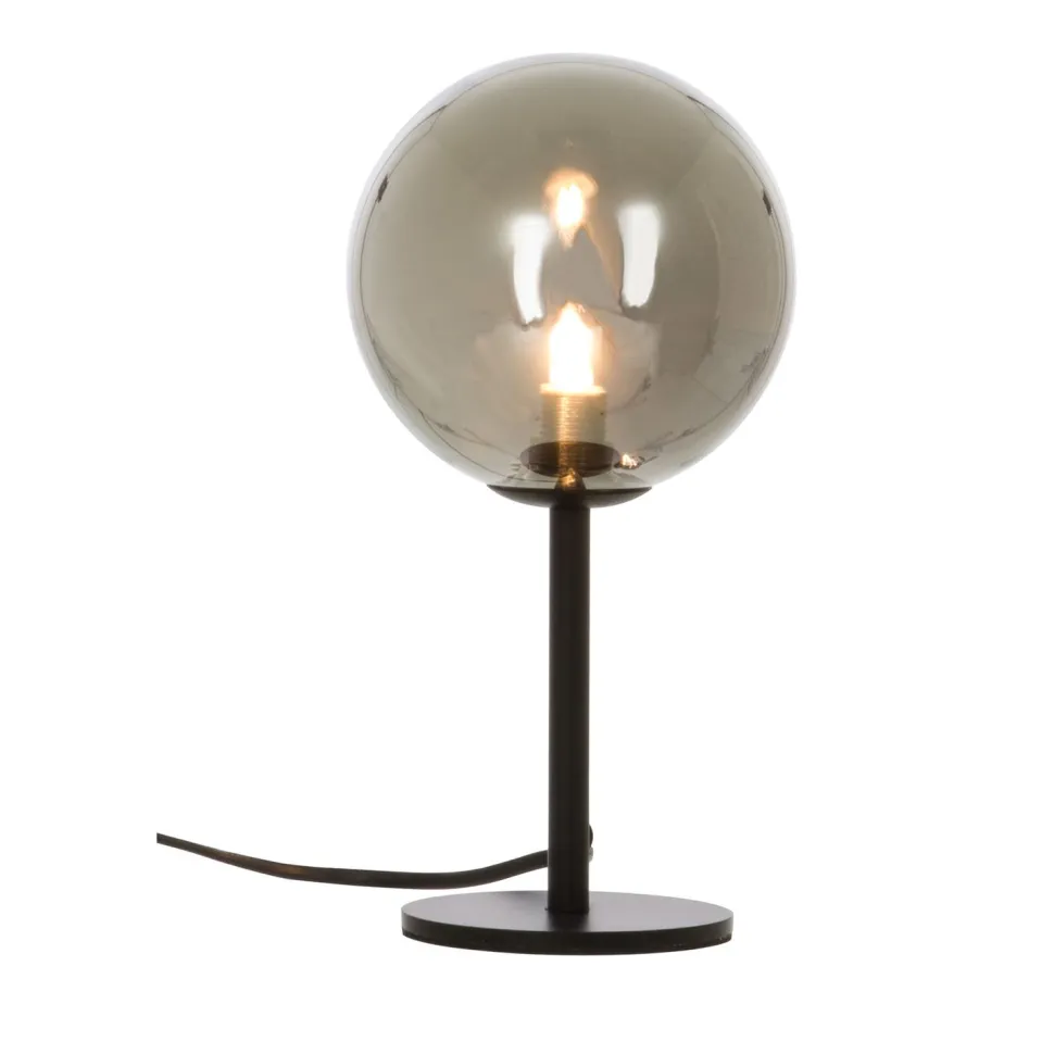 Pöytävalaisin Aneta Lighting Molekyl musta/savulasi