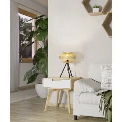 Pöytävalaisin Eglo Amsfield 1, 41cm, E27, 40W, IP20, bambu