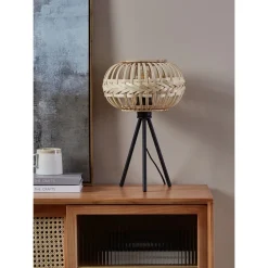 Pöytävalaisin Eglo Amsfield 1, 41cm, E27, 40W, IP20, bambu