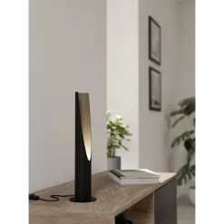 Pöytävalaisin Eglo Barbotto, 39.5cm, GU10, 4.5W, IP20, musta/puu