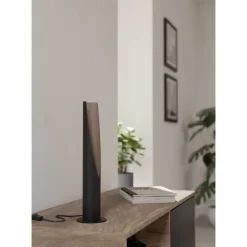 Pöytävalaisin Eglo Barbotto, 39.5cm, GU10, 4.5W, IP20, musta/puu
