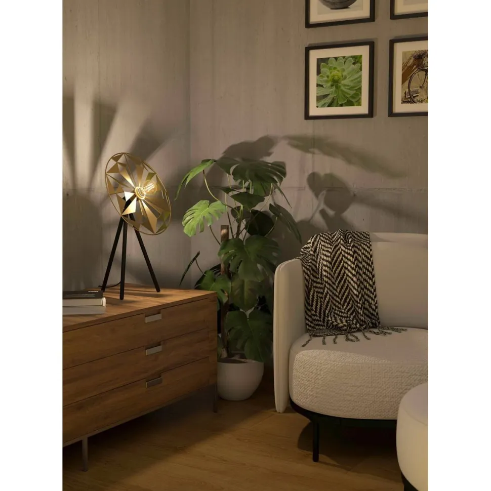 Pöytävalaisin Eglo Castanuelo 40W 37x27x57,5cm kulta/musta