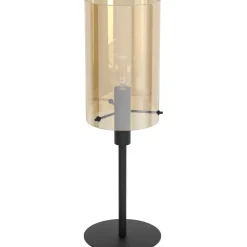 Pöytävalaisin Eglo Crystal&Design Polverara musta/meripihka