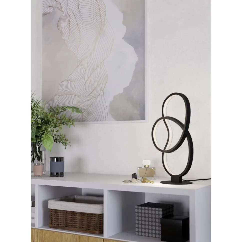 Pöytävalaisin Eglo Gianella, 39.5cm, LED, 14.5W, IP20, musta/valkoinen