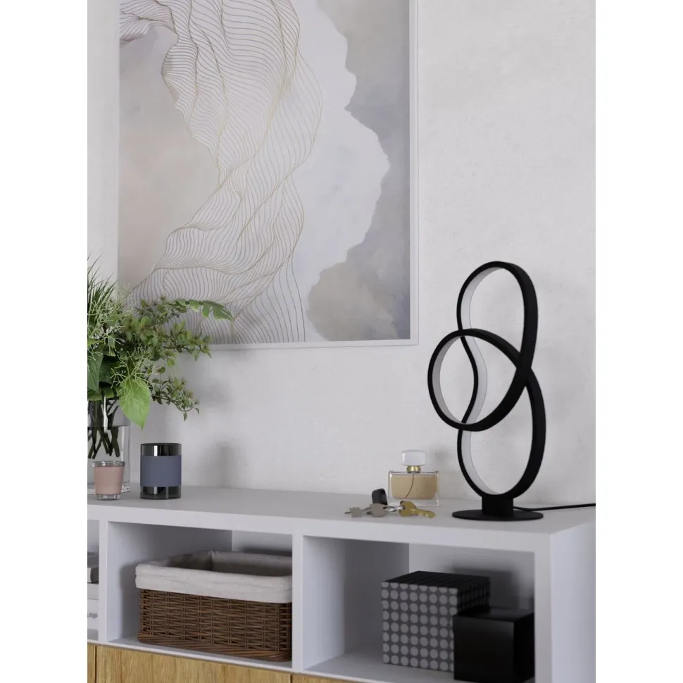 Pöytävalaisin Eglo Gianella, 39.5cm, LED, 14.5W, IP20, musta/valkoinen