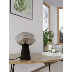 Pöytävalaisin Eglo Madonnina, 32.5cm, E27, 40W, IP20, musta/harmaa