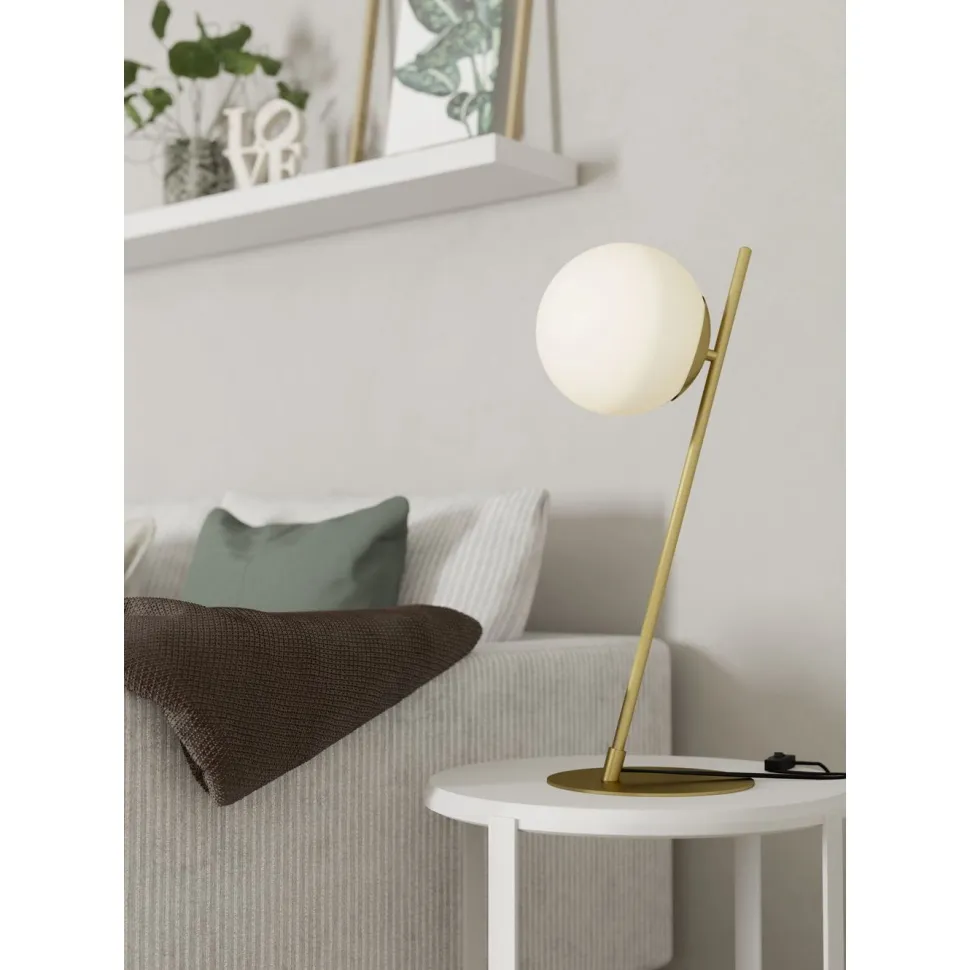 Pöytävalaisin Eglo Rondo 4, 56.5cm, E27, 40W, IP20, messinki/valkoinen
