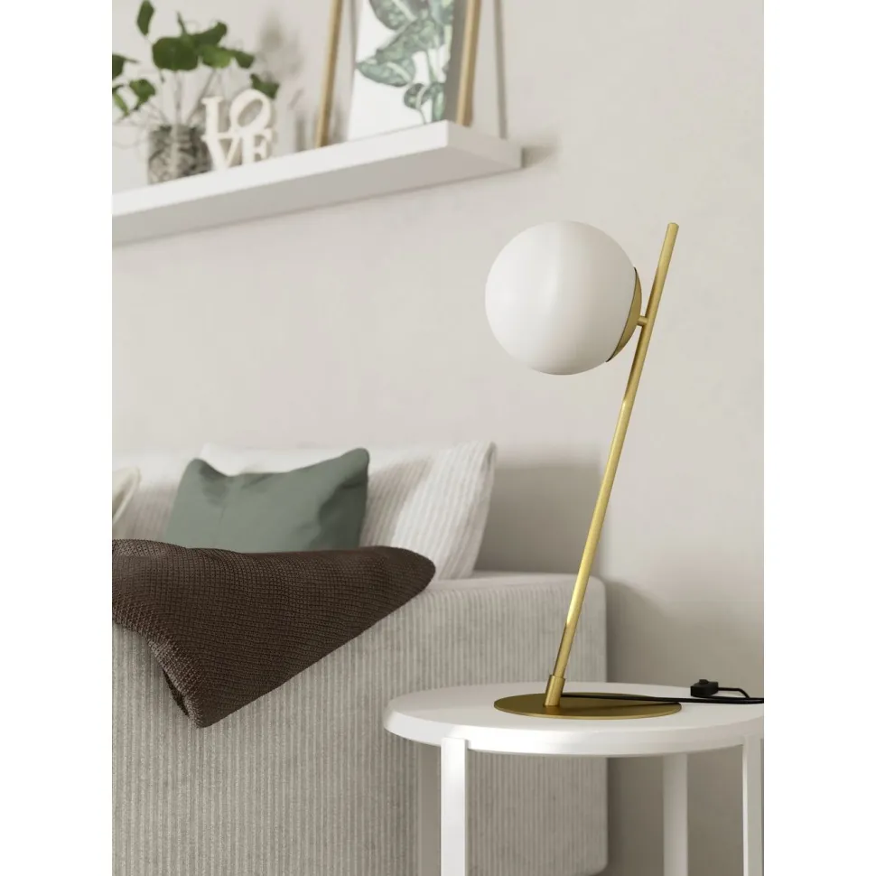 Pöytävalaisin Eglo Rondo 4, 56.5cm, E27, 40W, IP20, messinki/valkoinen