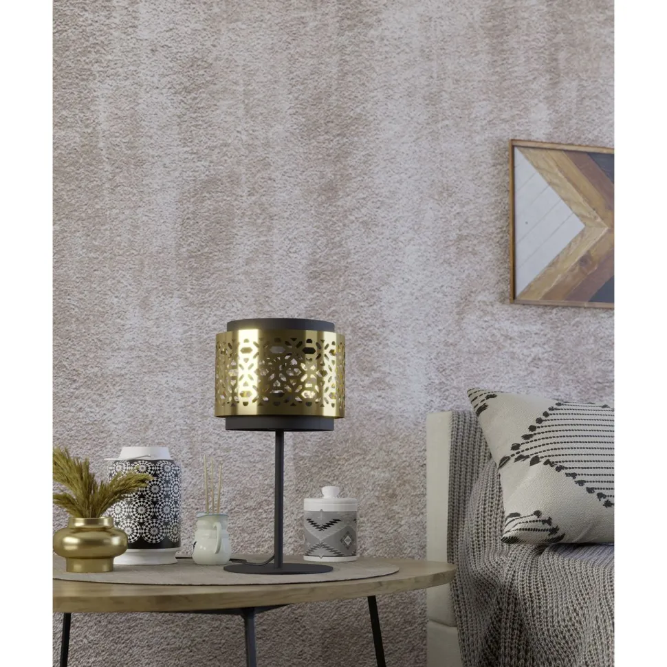 Pöytävalaisin Eglo Sandbach, 45cm, E27, 40W, IP20, messinki/musta