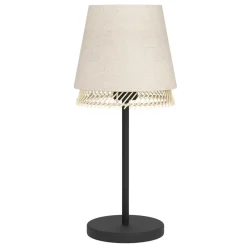 Pöytävalaisin Eglo Tabley, 42.5cm, E27, 40W, IP20, pellava/puu
