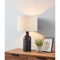 Pöytävalaisin Eglo Vinoza 40W 30x53,5cm musta/valkoinen