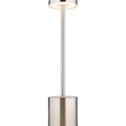 Pöytävalaisin Globo Polina 34cm, USB-ladattava, CCT, nikkeli
