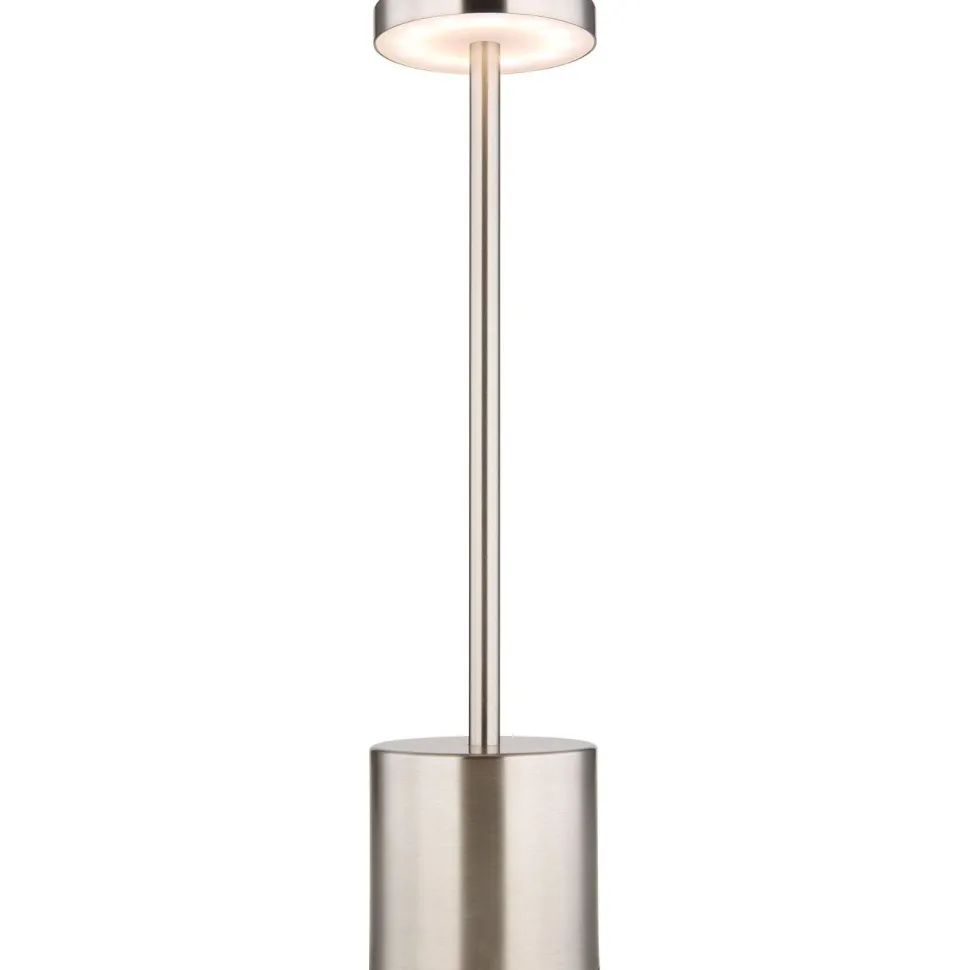 Pöytävalaisin Globo Polina 34cm, USB-ladattava, CCT, nikkeli