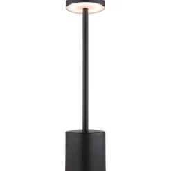 Pöytävalaisin Globo Polina 34cm, USB-ladattava, CCT, nikkeli