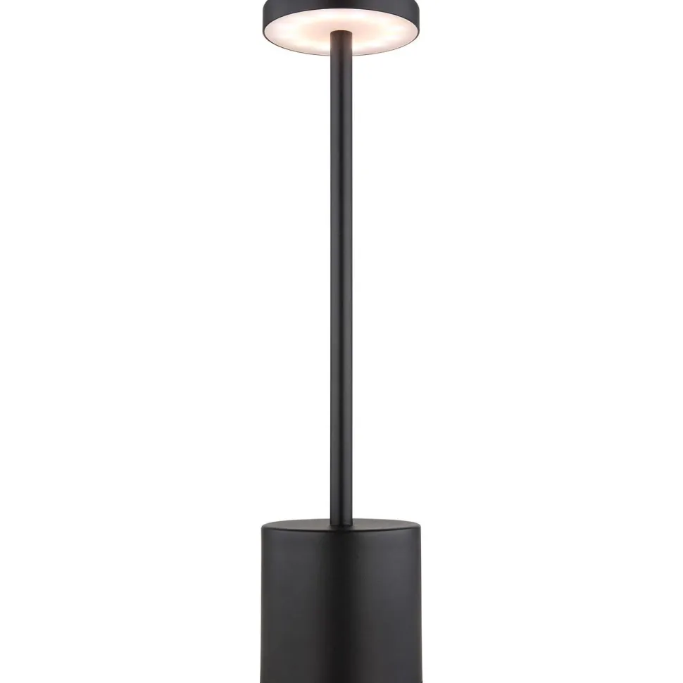 Pöytävalaisin Globo Polina 34cm, USB-ladattava, CCT, nikkeli