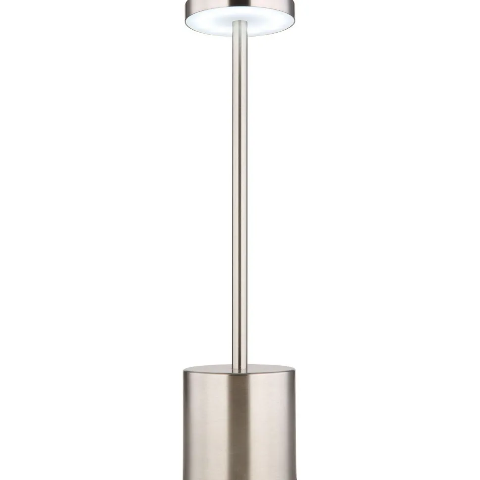 Pöytävalaisin Globo Polina 34cm, USB-ladattava, CCT, nikkeli